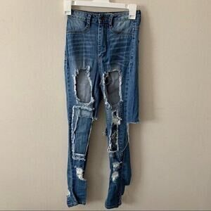 Aphrodite Destroyed Skinny Jeans High Rise Juniors Size 3